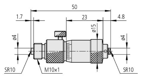 Mitutoyo M-137-202 Tubular Inside Micrometer ไมโครมิเตอร์สำหรับวัดขนาดด้านใน (50 - 300mm)